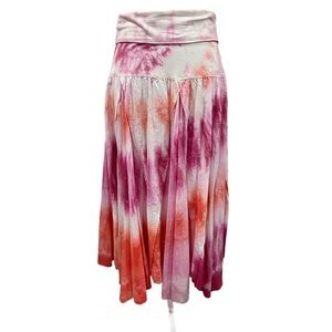 Catwalk Studio Tie-Dye Cotton Knit Long Skirt